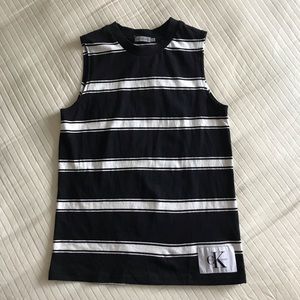Calvin Klein Jeans Black White Stripe Tank